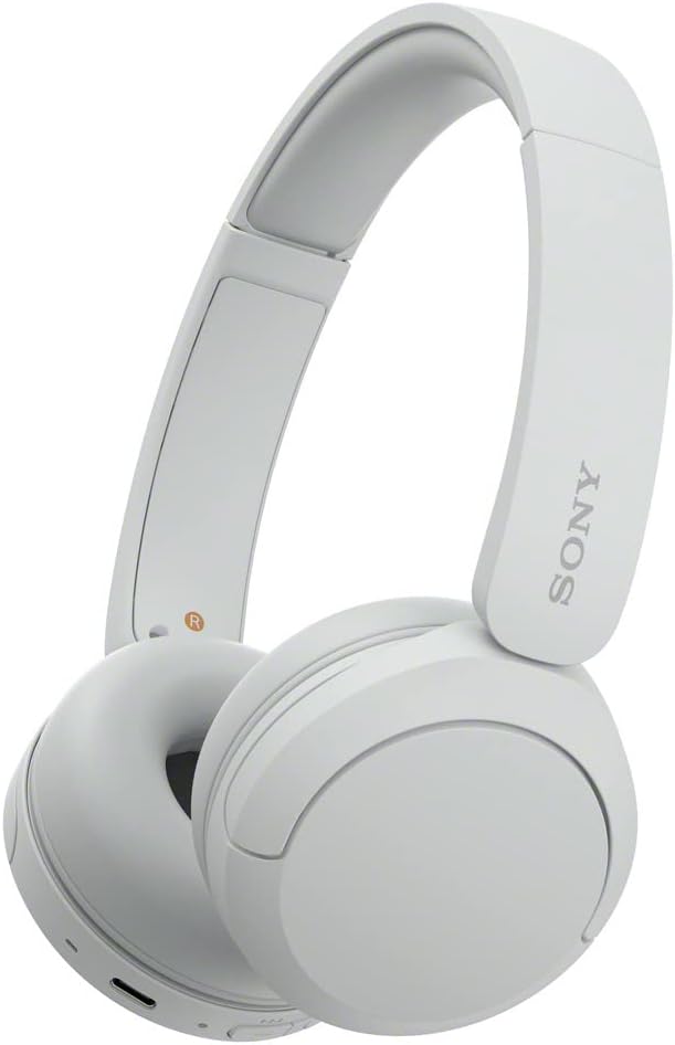 Sony WH-CH520 Wireless On-Ear Bluetooth Headphones with Microphone, White