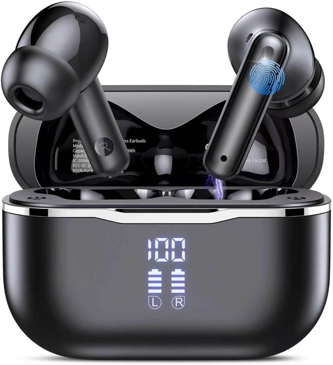 Active Noise Cancelling Ear Buds Wireless Earbuds HiFi Sound 60H Playtime