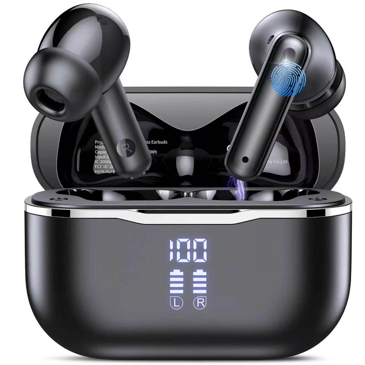 Active Noise Cancelling Ear Buds Wireless Earbuds HiFi Sound 60H Playtime