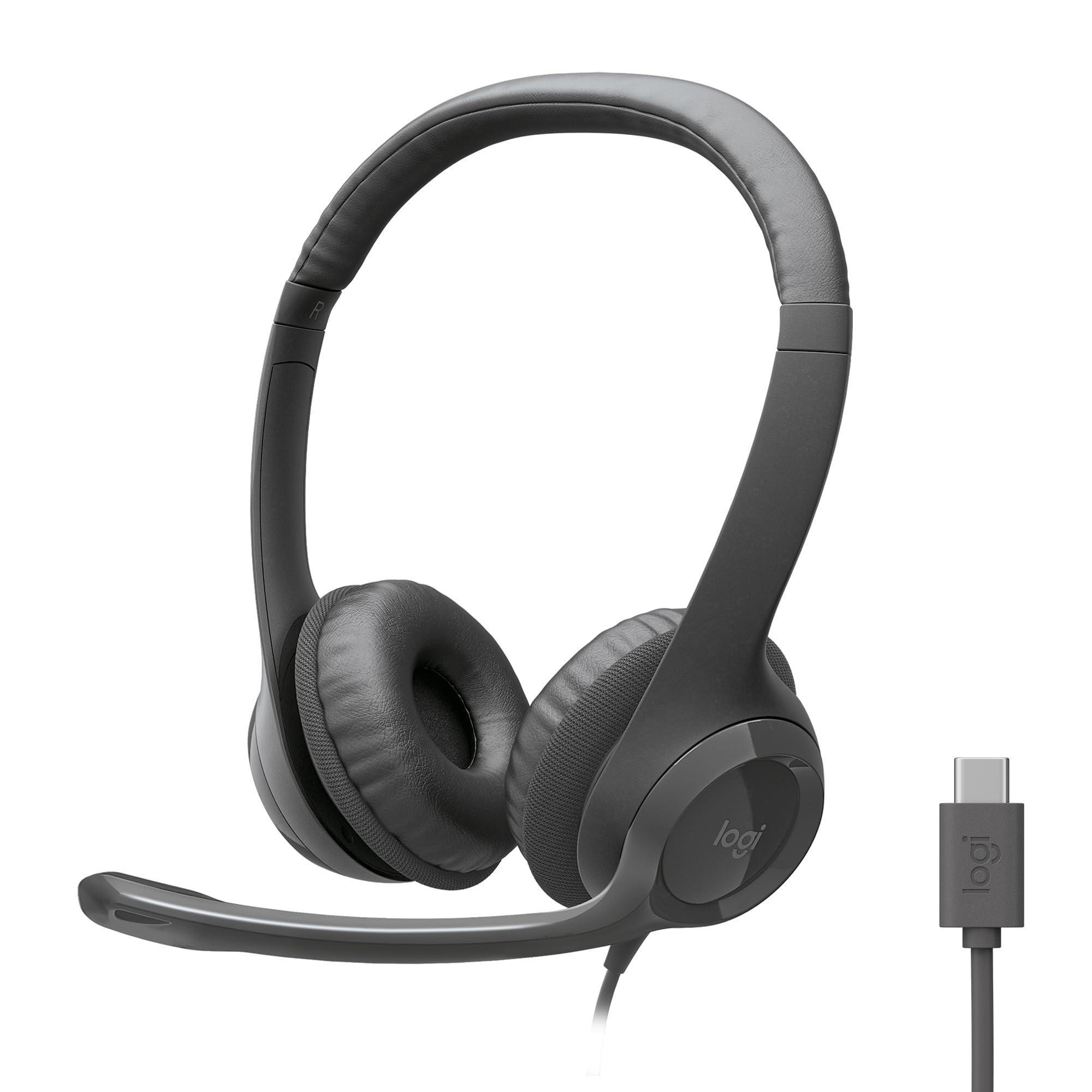 Logitech H390 Wired Headset PC/Laptop Stereo Headphones, USB-A, Black