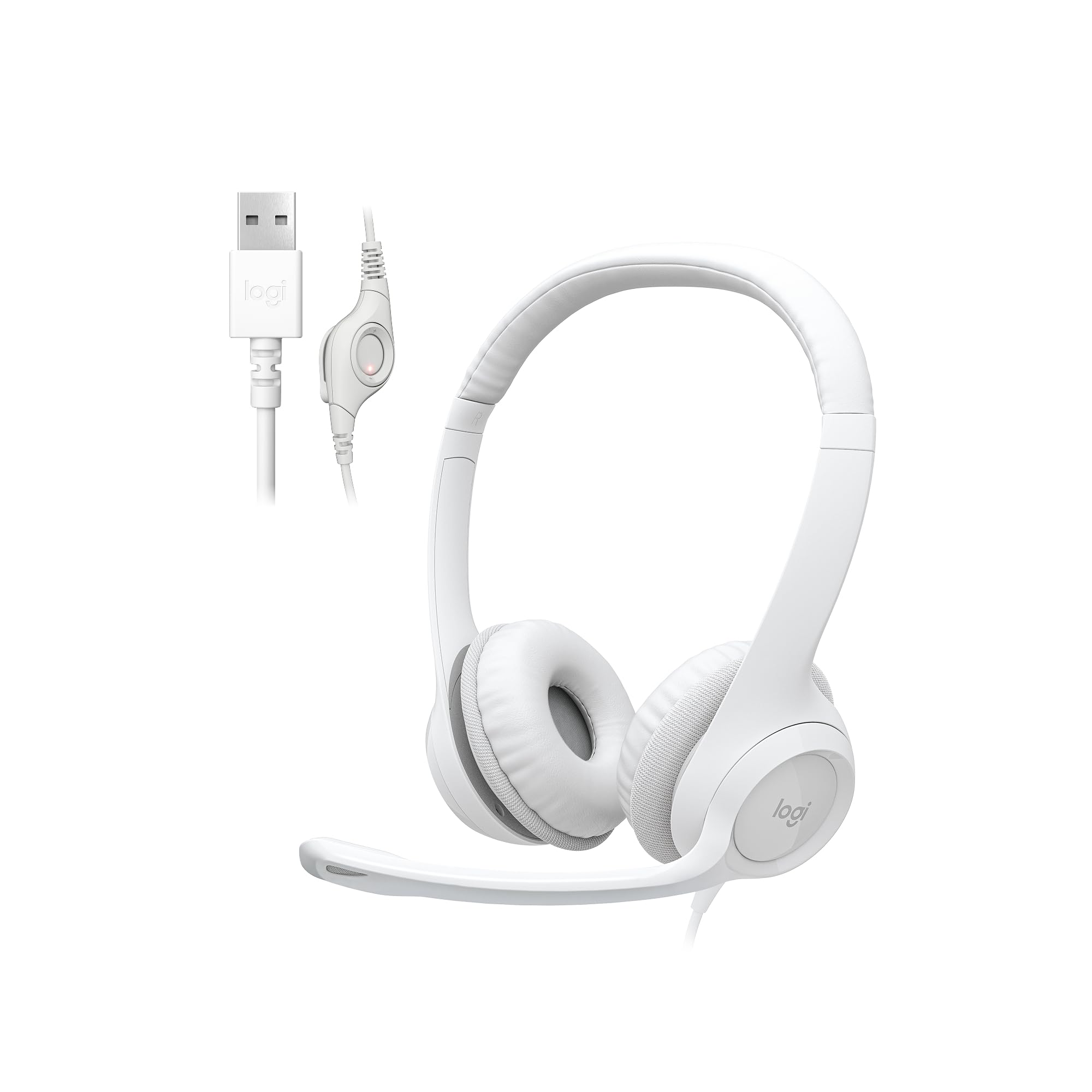 Logitech H390 Wired Headset PC/Laptop Stereo Headphones, USB-A, Black