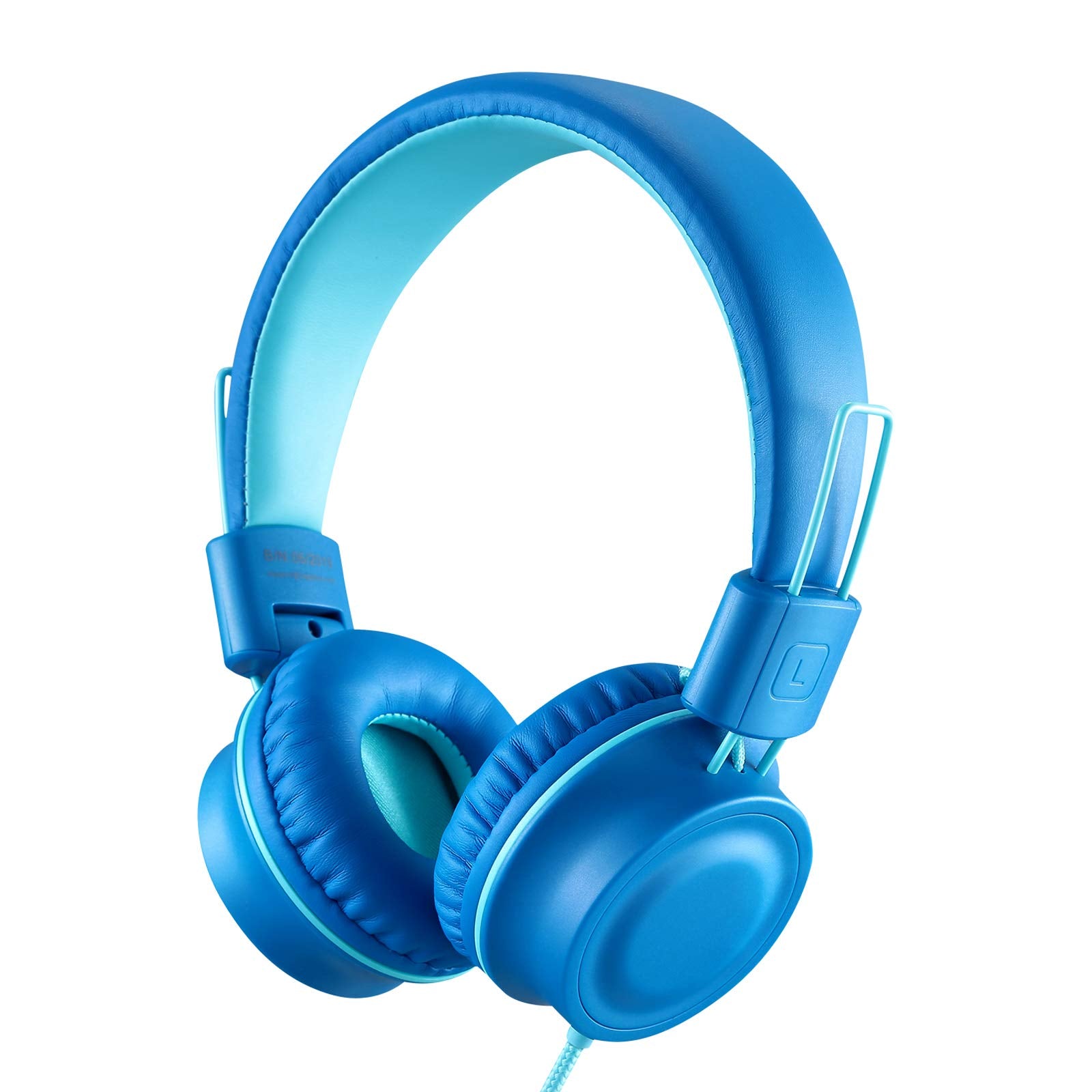 iRAG J01 Kids Headphones Wired On-Ear Foldable 3.5mm Jack Cord, Ocean Blue