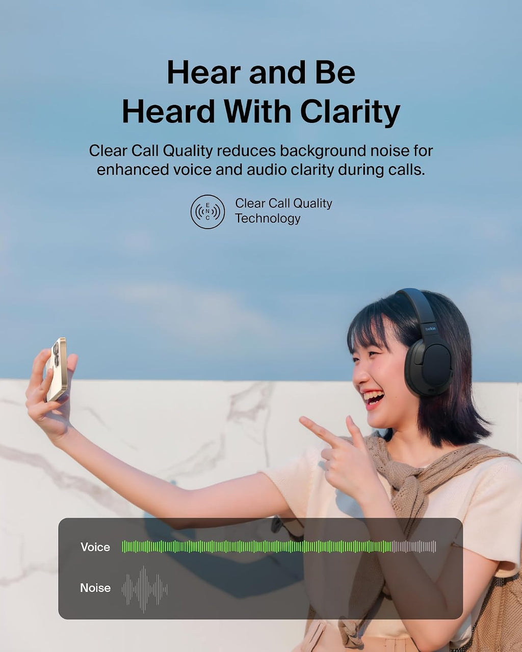 Belkin SoundForm Surround Wireless Over-Ear Headphones