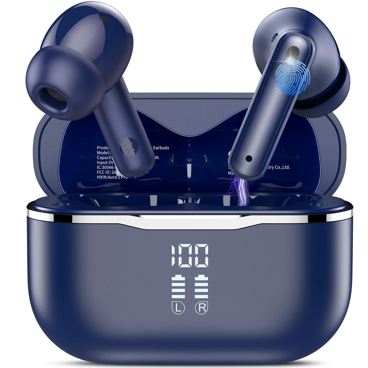 Active Noise Cancelling Ear Buds Wireless Earbuds HiFi Sound 60H Playtime